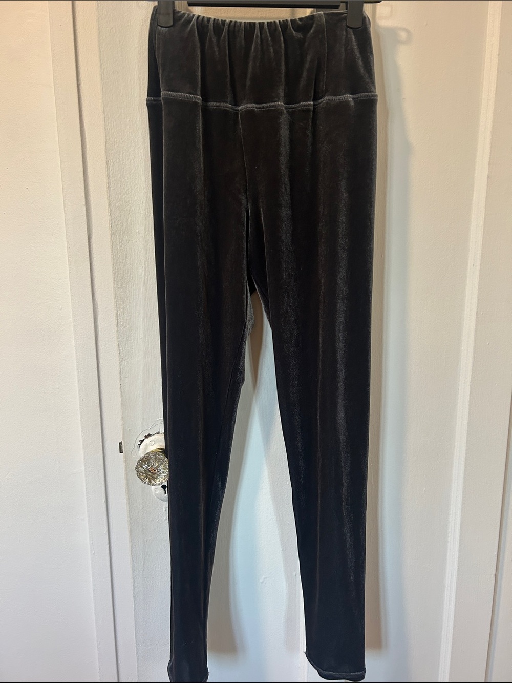 Allsaints blueish gray Velvet Stretch Leggings